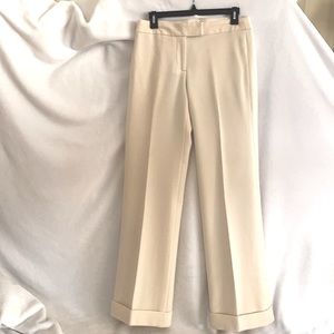 FREE SHIPPING..JCREW ..Beautiful Cream Colored  Lined Wool Wide Leg Trousers..